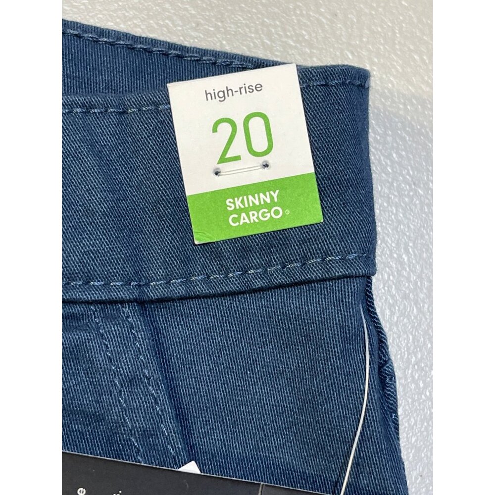 REgeneration by Celebrity Pink Womens  Size 20 High-Rise SKINNY Cargo Pants Blue - Picture 6 of 9